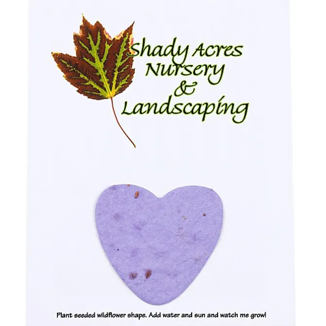 Seeded Paper Shapes Mailer/Postcard - 4 inches x 5 inches Heart