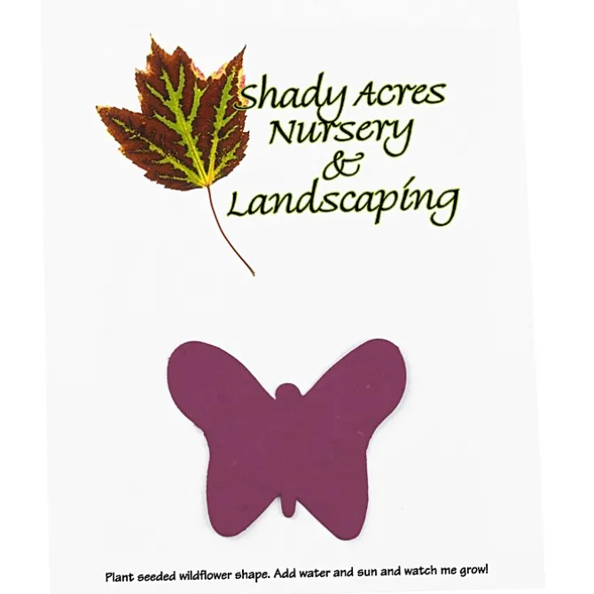 Seeded Paper Shapes Mailer/Postcard - 4 inches x 5 inches Butterfly