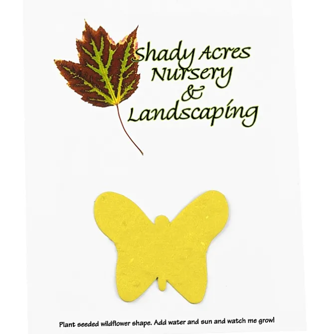 Seeded Paper Shapes Mailer/Postcard - 4 inches x 5 inches Butterfly