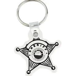 Sheriff Badge Soft Keychain - Opaque