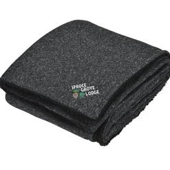 Sherpa Backed Heathered Blanket