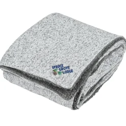 Sherpa Backed Heathered Blanket