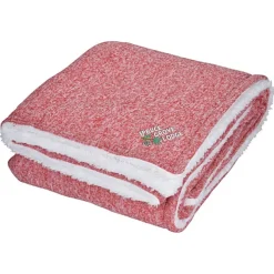 Sherpa Backed Heathered Blanket