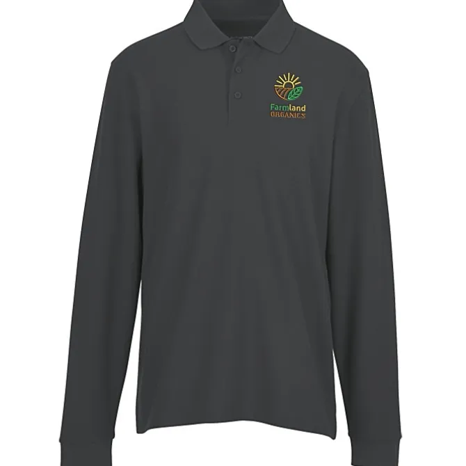 Signature Pique Long Sleeve Polo - Men's