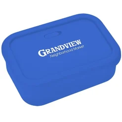 Silicone Rectangle Food Container with Air Valve - 24 oz