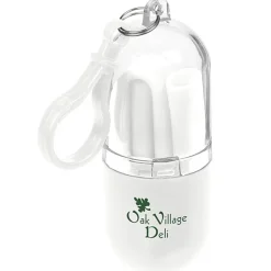 Silicone Straw in Capsule Carabiner Case