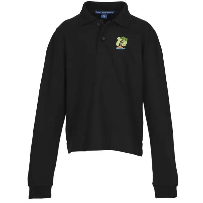 Silk Touch Sport Long Sleeve Polo - Youth