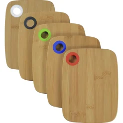 Small Bamboo Cutting Board with Silicone Ring