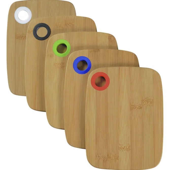 Small Bamboo Cutting Board with Silicone Ring