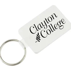 Small Rectangle with Round Corners Soft Keychain - Opaque