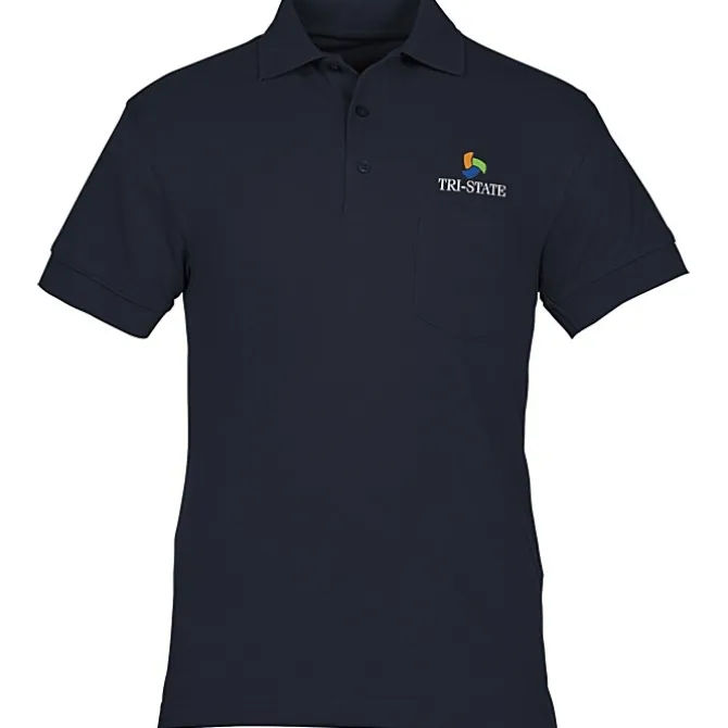 Smooth Touch Blended Pocket Pique Polo - Men's