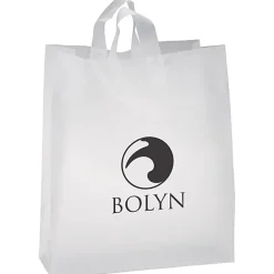 Soft-Loop Frosted Clear Shopper - 19 inches x 16 inches