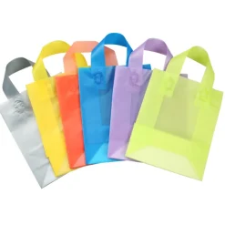 Soft-Loop Frosted Shopper - 10 inches x 8 inches - Foil