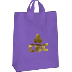 Soft-Loop Frosted Shopper - 17 inches x 13 inches - Foil