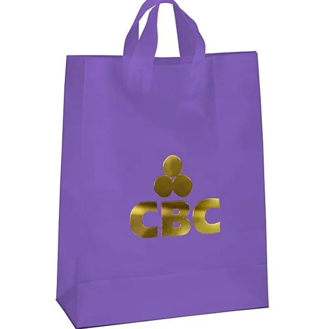 Soft-Loop Frosted Shopper - 17 inches x 13 inches - Foil