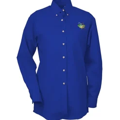 Soil Release Button Down Poplin Shirt - Ladies'