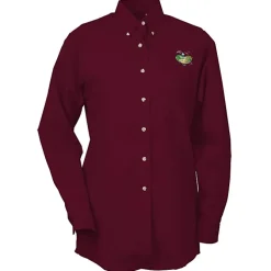 Soil Release Button Down Poplin Shirt - Ladies'