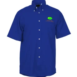 Soil Release Button Down SS Poplin Shirt - Men's