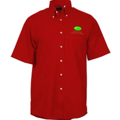 Soil Release Button Down SS Poplin Shirt - Men's