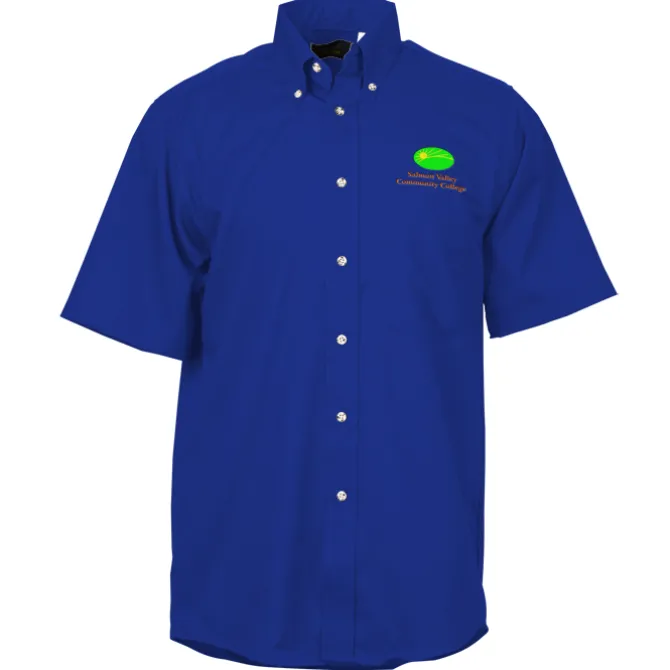 Soil Release Button Down SS Poplin Shirt - Men's - 24 hr