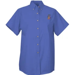 Soil Release Button Down SS Poplin Shirt - Ladies' - 24 hr