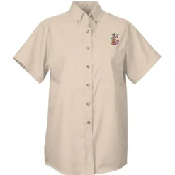 Soil Release Button Down SS Poplin Shirt - Ladies' - 24 hr