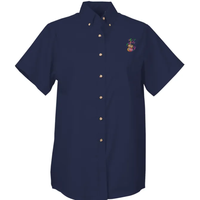 Soil Release Button Down SS Poplin Shirt - Ladies' - 24 hr