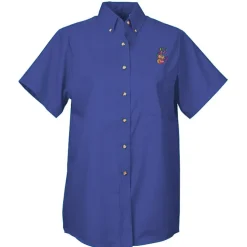Soil Release Button Down SS Poplin Shirt - Ladies' - 24 hr
