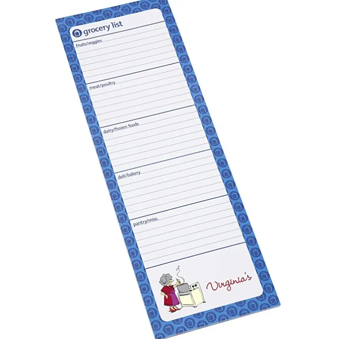 Souvenir Magnetic Manager Notepad - Grocery - 50 Sheet