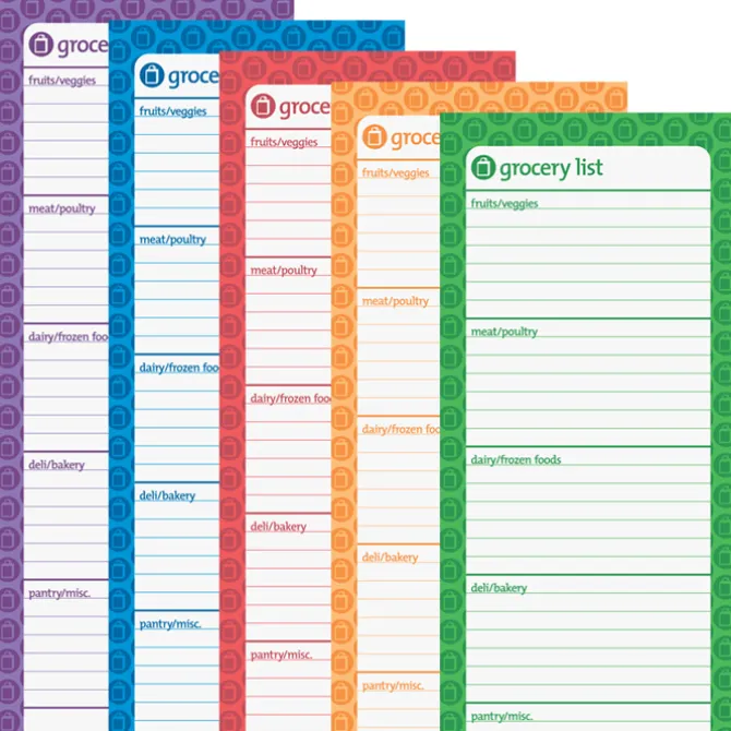 Souvenir Magnetic Manager Notepad - Grocery - 50 Sheet