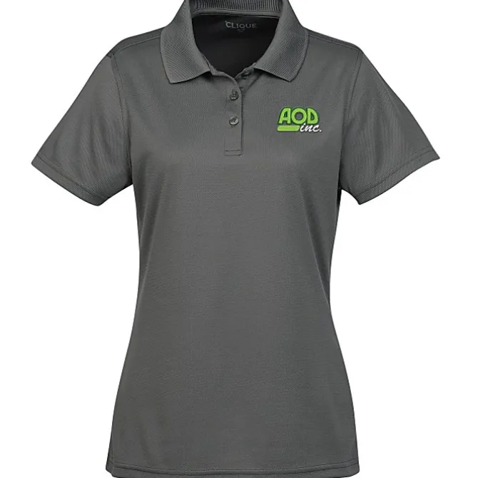 Spin Dye Pique Polo - Ladies' - Embroidered