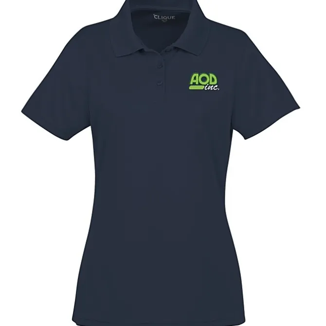 Spin Dye Pique Polo - Ladies' - Embroidered