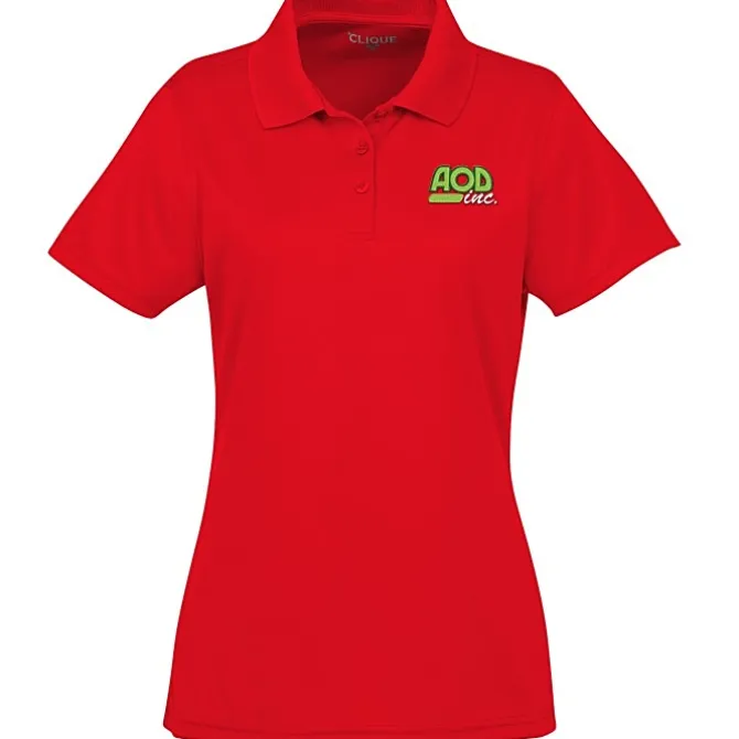 Spin Dye Pique Polo - Ladies' - Embroidered