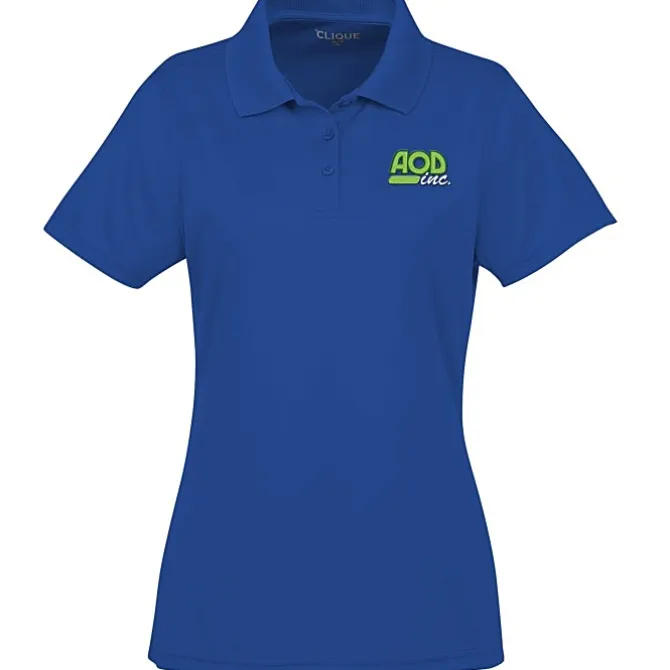 Spin Dye Pique Polo - Ladies' - Embroidered