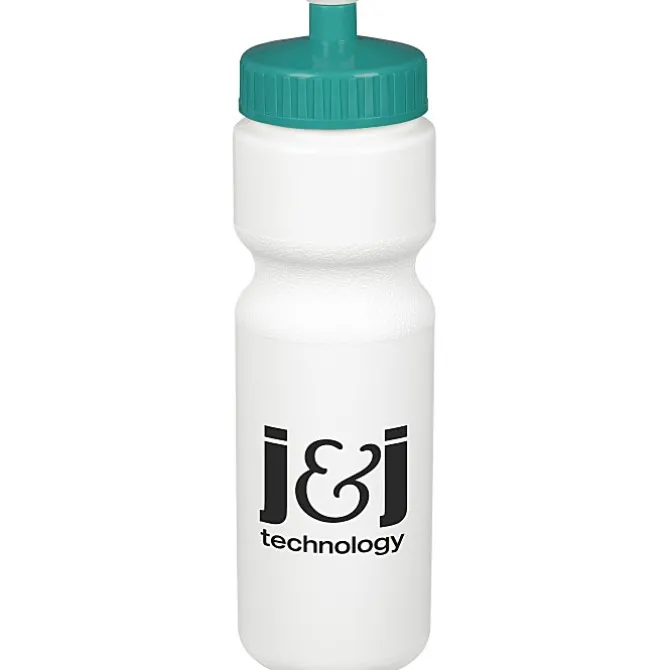 Sport Bottle with Push Pull Lid - 28 oz - White
