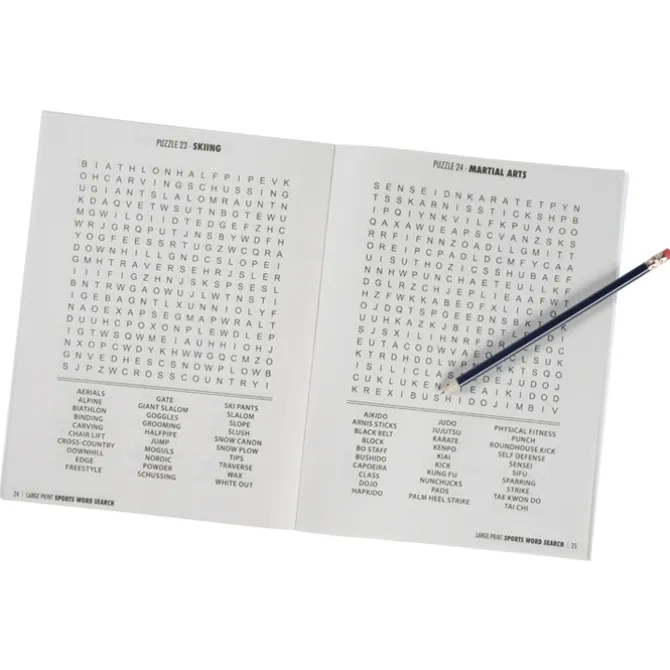 Sports Puzzle Book & Pencil Set
