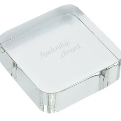 Square Icon Crystal Paperweight