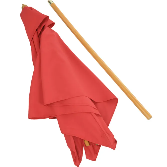 Square Wood Market Umbrella - 8 foot Arc