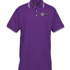 Stain Release Tipped Pique Polo - Men's