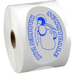 Sticker by the Roll - Oval - 2-1/2 inches x 4-1/4 inches