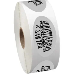 Sticker by the Roll - Oval - 1-1/4 inches x 2-1/4 inches
