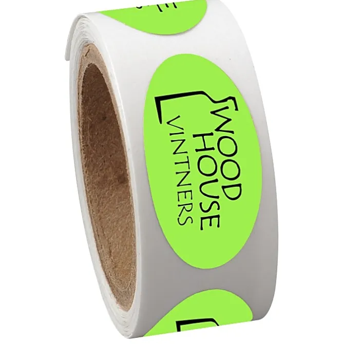 Sticker by the Roll - Oval - 1/2 inches x 1 inch
