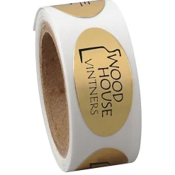 Sticker by the Roll - Oval - 1/2 inches x 1 inch