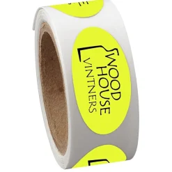 Sticker by the Roll - Oval - 1/2 inches x 1 inch