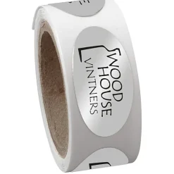 Sticker by the Roll - Oval - 1/2 inches x 1 inch