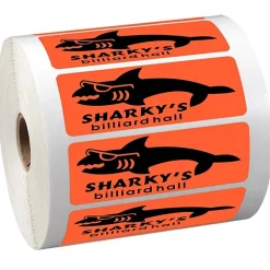 Sticker by the Roll - Rectangle - 1-1/4 inches x 3-5/8 inches