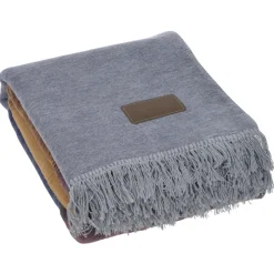 Striped Fringe Throw Blanket