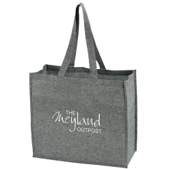 Structured Cotton Shopper Tote with Interior Lamination - 24 hr