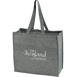 Structured Cotton Shopper Tote with Interior Lamination - 24 hr