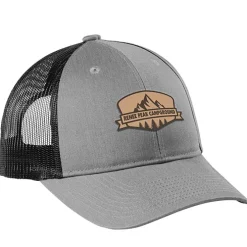 Structured Cotton Twill Trucker Cap - Laser Engraved Patch - 24 hr